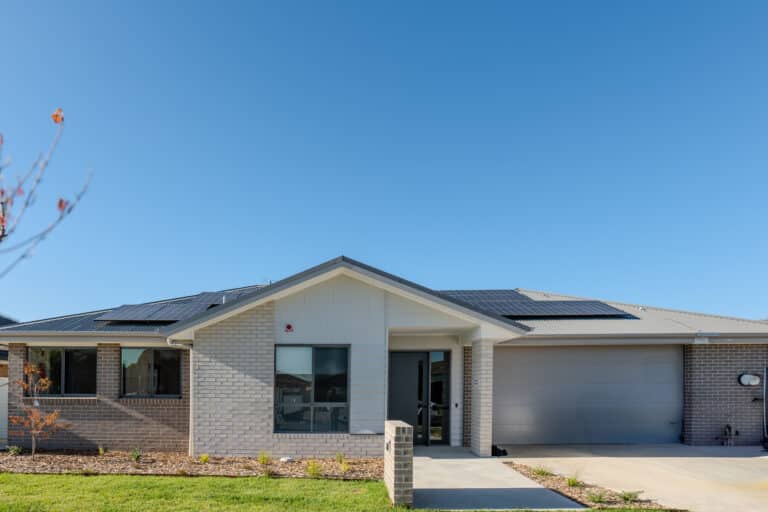 Street view of modern Beyond Care accommodation villas in Orange