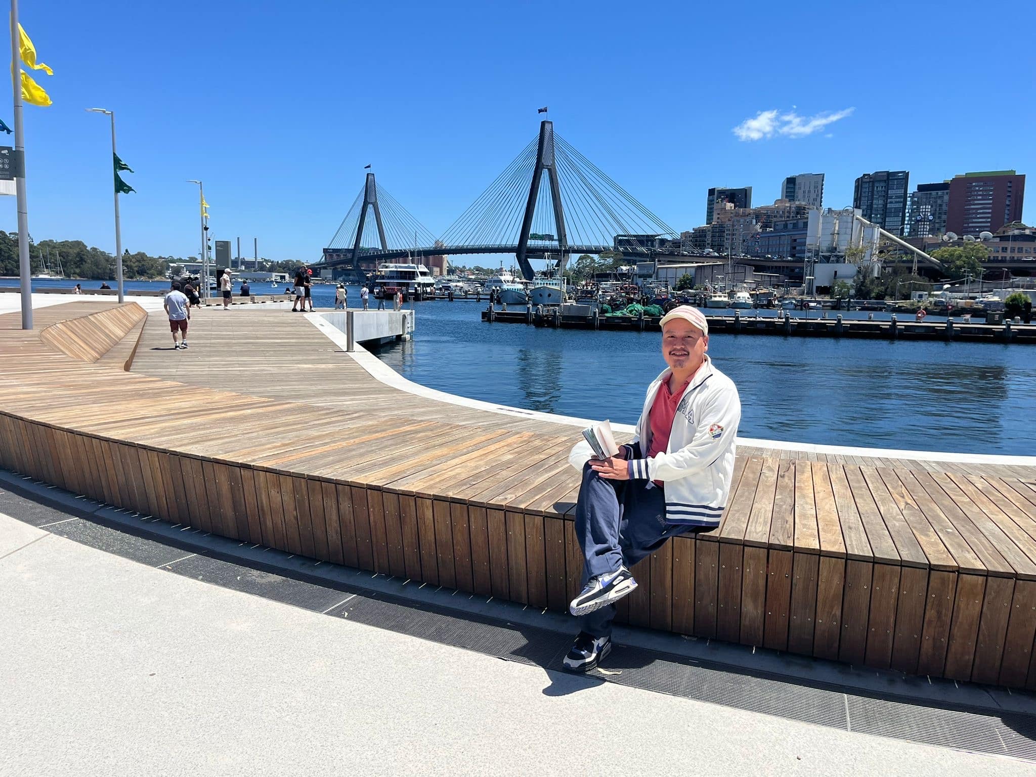 Participant enjoying time outdoors near the waterfront