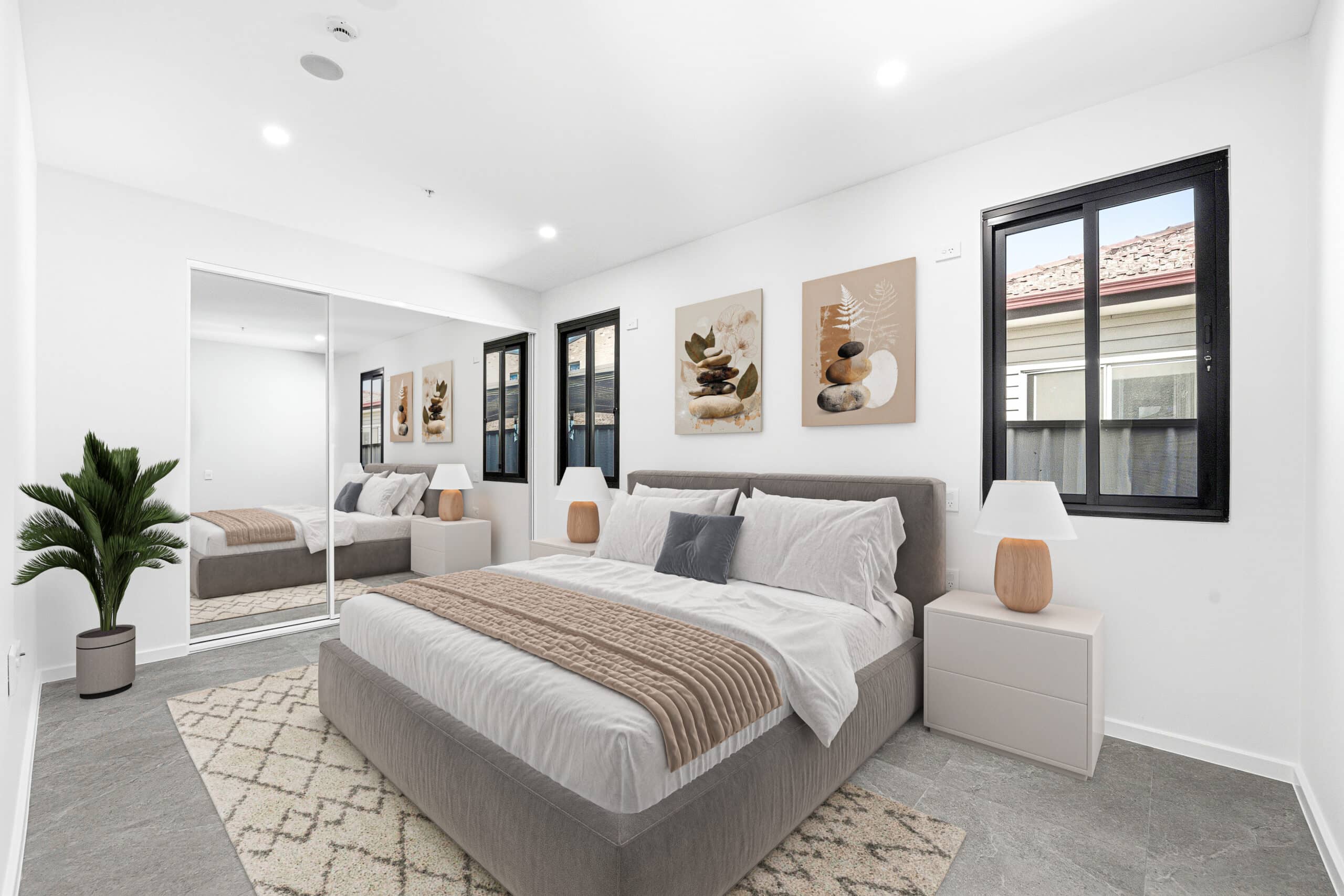Furnished participant bedroom at the Beyond Care Auburn SDA home