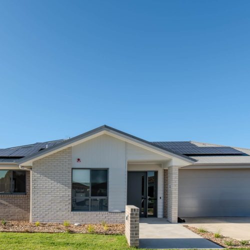 Street view of modern Beyond Care accommodation villas in Orange